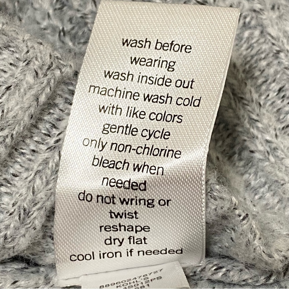 Evri Gray Ribbed Knit Crewneck Pullover Sweater Size 1X Minimalist Cozy - Picture 7 of 8